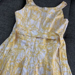 Calvin Klein yellow dress with liner and belt